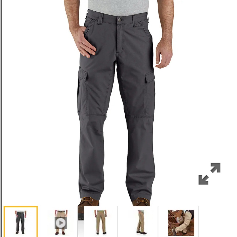 NWT Carhartt Men's Ripstop Charcoal Cargo Pants Size 32x32
